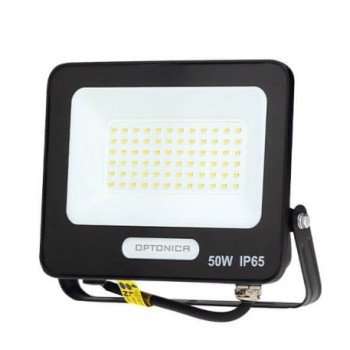 LED prožektorius, juodas, 90Lm/W, 50W, šalta balta šviesa