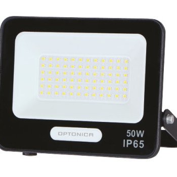 LED prožektorius, juodas, 90Lm/W, 50W, neutrali balta šviesa