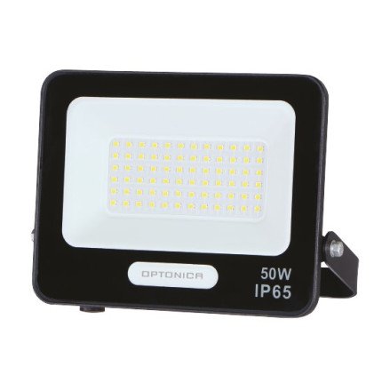 LED prožektorius, juodas, 90Lm/W, 50W, šilta balta šviesa