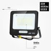 LED prožektorius, juodas, 90Lm/W, 50W, šilta balta šviesa