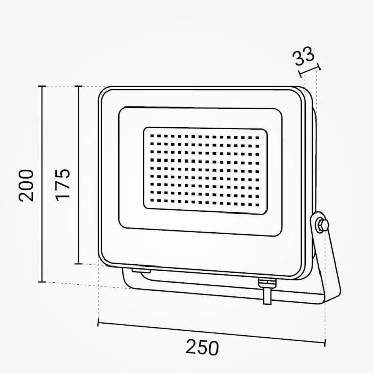 LED prožektorius, juodas, 90Lm/W, 100W, šalta balta šviesa