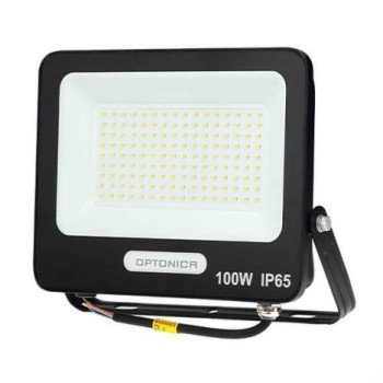 LED prožektorius, juodas, 90Lm/W, 100W, neutrali balta šviesa