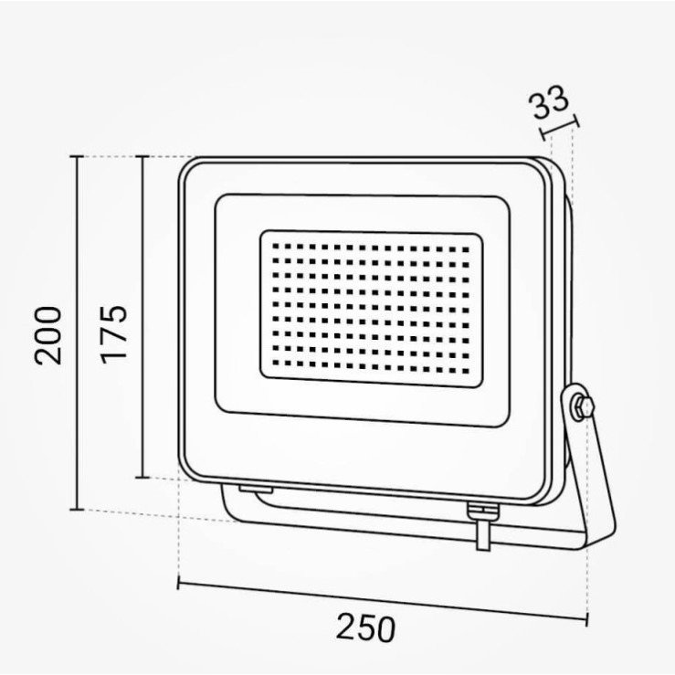 LED prožektorius, juodas, 90Lm/W, 100W, neutrali balta šviesa