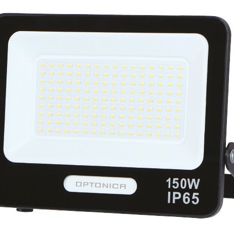 LED prožektorius, juodas, 90Lm/W, 150W, neutrali balta šviesa