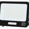 LED prožektorius, juodas, 90Lm/W, 200W, šalta balta šviesa
