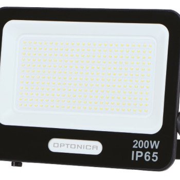 LED prožektorius, juodas, 90Lm/W, 300W, šalta balta šviesa