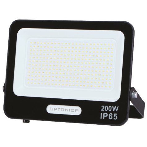 LED prožektorius, juodas, 90Lm/W, 300W, šalta balta šviesa