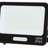 LED prožektorius, juodas, 90Lm/W, 300W, neutrali balta šviesa