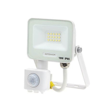 LED prožektorius, baltas, PIR jutiklis, 10W, 120°, šalta balta šviesa LED prožektorius, baltas, PIR jutiklis, 10W, 120°, šalta balta šviesa