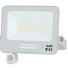 LED prožektorius, baltas, PIR jutiklis, 30W, 120°, šilta balta šviesa LED prožektorius, baltas, PIR jutiklis, 30W, 120°, šilta balta šviesa