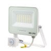LED prožektorius, baltas, PIR jutiklis, 30W, 120°, šilta balta šviesa LED prožektorius, baltas, PIR jutiklis, 30W, 120°, šilta balta šviesa