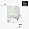 LED prožektorius, baltas, PIR jutiklis, 50W, 120°, šalta balta šviesa