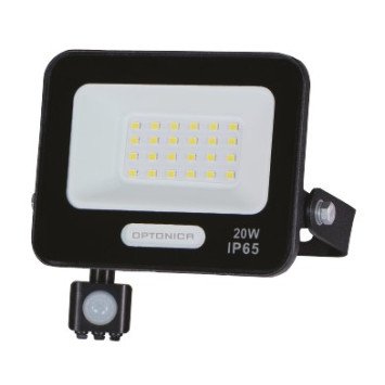LED prožektorius, juodas, PIR jutiklis, 20W, 120°, šalta balta šviesa LED prožektorius, juodas, PIR jutiklis, 20W, 120°, šalta balta šviesa