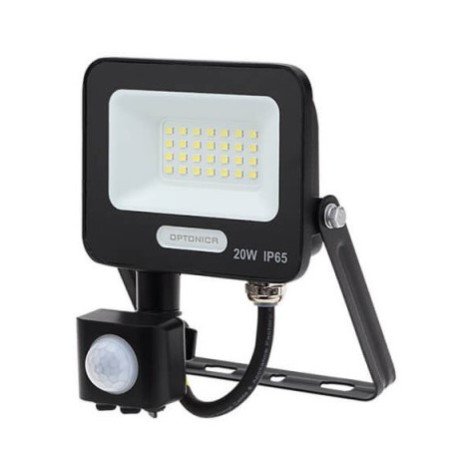 LED prožektorius, juodas, PIR jutiklis, 20W, 120°, šalta balta šviesa LED prožektorius, juodas, PIR jutiklis, 20W, 120°, šalta balta šviesa