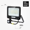 LED prožektorius, juodas, PIR jutiklis, 50W, 120°, šalta balta šviesa LED prožektorius, juodas, PIR jutiklis, 50W, 120°, šalta balta šviesa