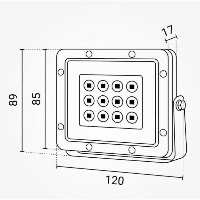 LED prožektorius, baltas, 100Lm/W, 10W, šalta balta šviesa LED prožektorius, baltas, 100Lm/W, 10W, šalta balta šviesa