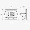 LED prožektorius, baltas, 100Lm/W, 10W, šalta balta šviesa LED prožektorius, baltas, 100Lm/W, 10W, šalta balta šviesa