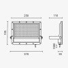LED prožektorius, baltas, 100Lm/W, 100W, šilta balta šviesa