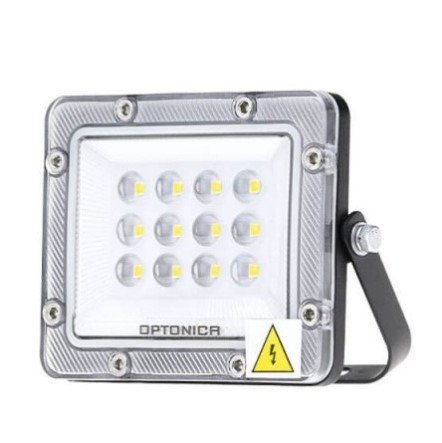 LED prožektorius, juodas, 100Lm/W, 10W, neutrali balta šviesa