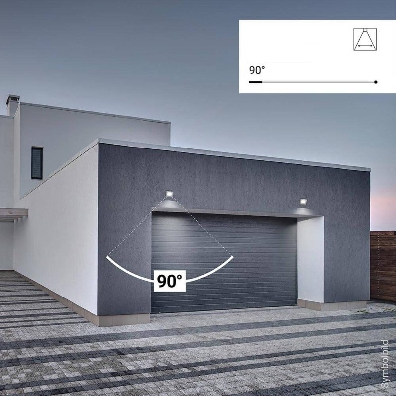LED prožektorius, juodas, 100Lm/W, 10W, šilta balta šviesa