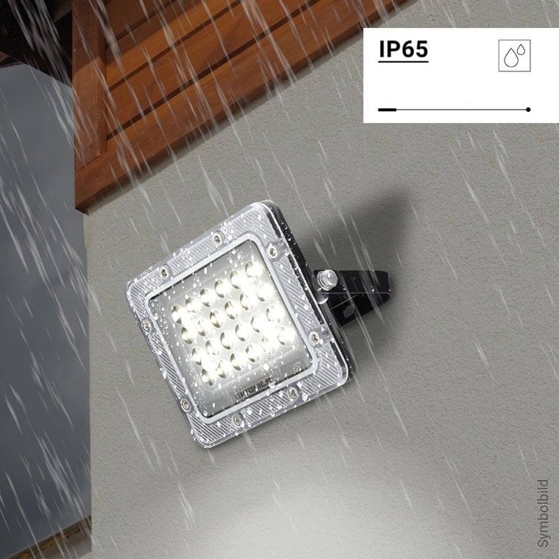 LED prožektorius, juodas, 100Lm/W, 20W, šalta balta šviesa