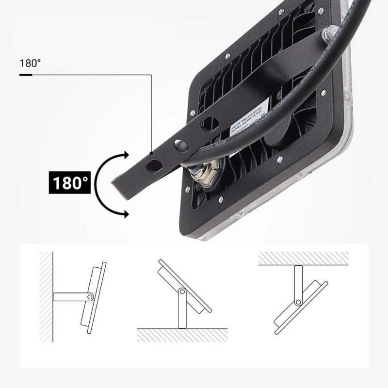 LED prožektorius, juodas, 100Lm/W, 20W, šilta balta šviesa LED prožektorius, juodas, 100Lm/W, 20W, šilta balta šviesa