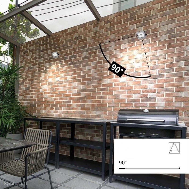 LED prožektorius, juodas, 100Lm/W, 20W, šilta balta šviesa LED prožektorius, juodas, 100Lm/W, 20W, šilta balta šviesa