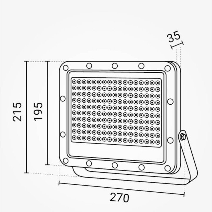 LED prožektorius, juodas, 100Lm/W, 100W, šalta balta šviesa LED prožektorius, juodas, 100Lm/W, 100W, šalta balta šviesa