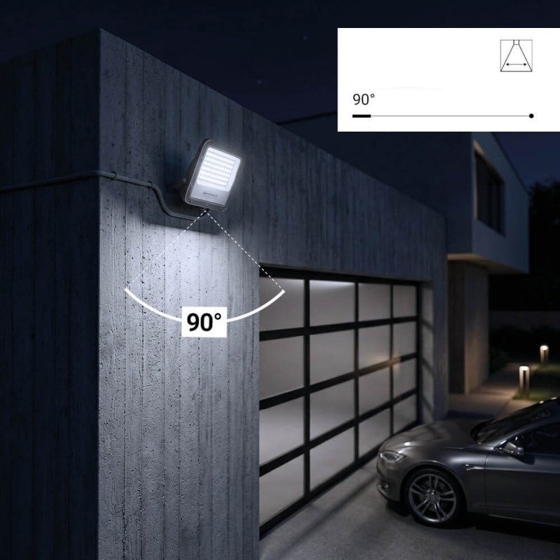 LED prožektorius, pilkas, 100Lm/W, 50W, neutrali balta šviesa