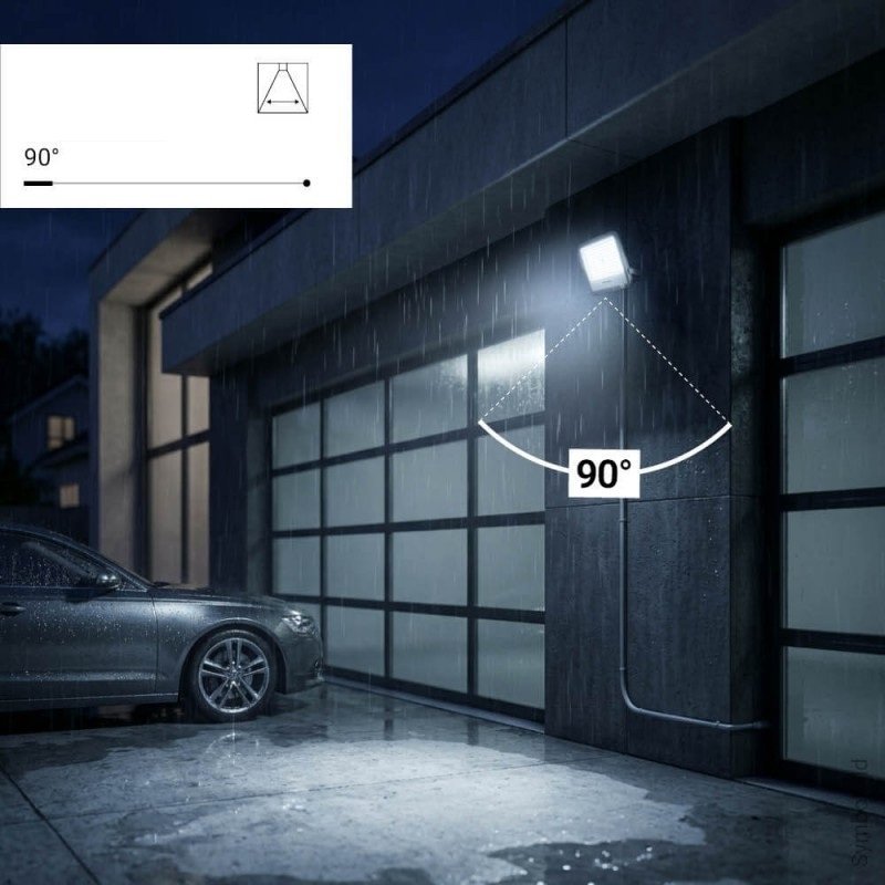 LED prožektorius, pilkas, 100Lm/W, 100W, neutrali balta šviesa