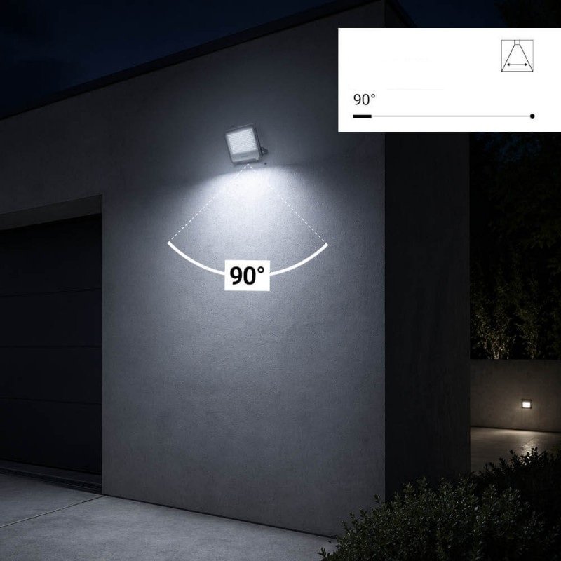 LED prožektorius, pilkas, 100Lm/W, 150W, neutrali balta šviesa