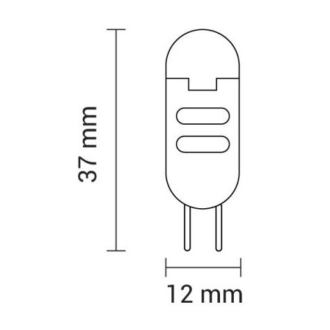 LED lemputė G4 2W, 170Lm, šilta balta šviesa LED lemputė G4 2W, 170Lm, šilta balta šviesa