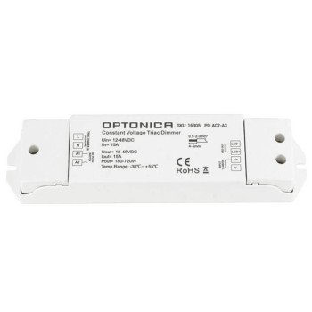 LED TRIAC maitinimo valdiklis, 12-48V, 15A/1kan.