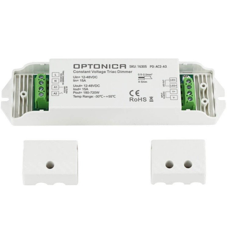 LED TRIAC maitinimo valdiklis, 12-48V, 15A/1kan.