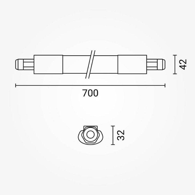 LED salės šviestuvas, 18W, neutrali balta šviesa, IP65, sujungiamas