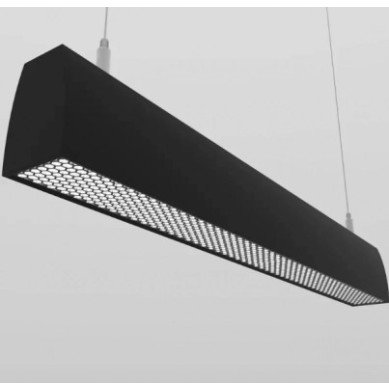 LED linijinis šviestuvas, 38W, juodas, CCT, juodo korio gaubtas