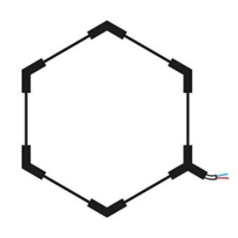 LED korys (hexagon), 1HEX, 42W, šalta balta šviesa