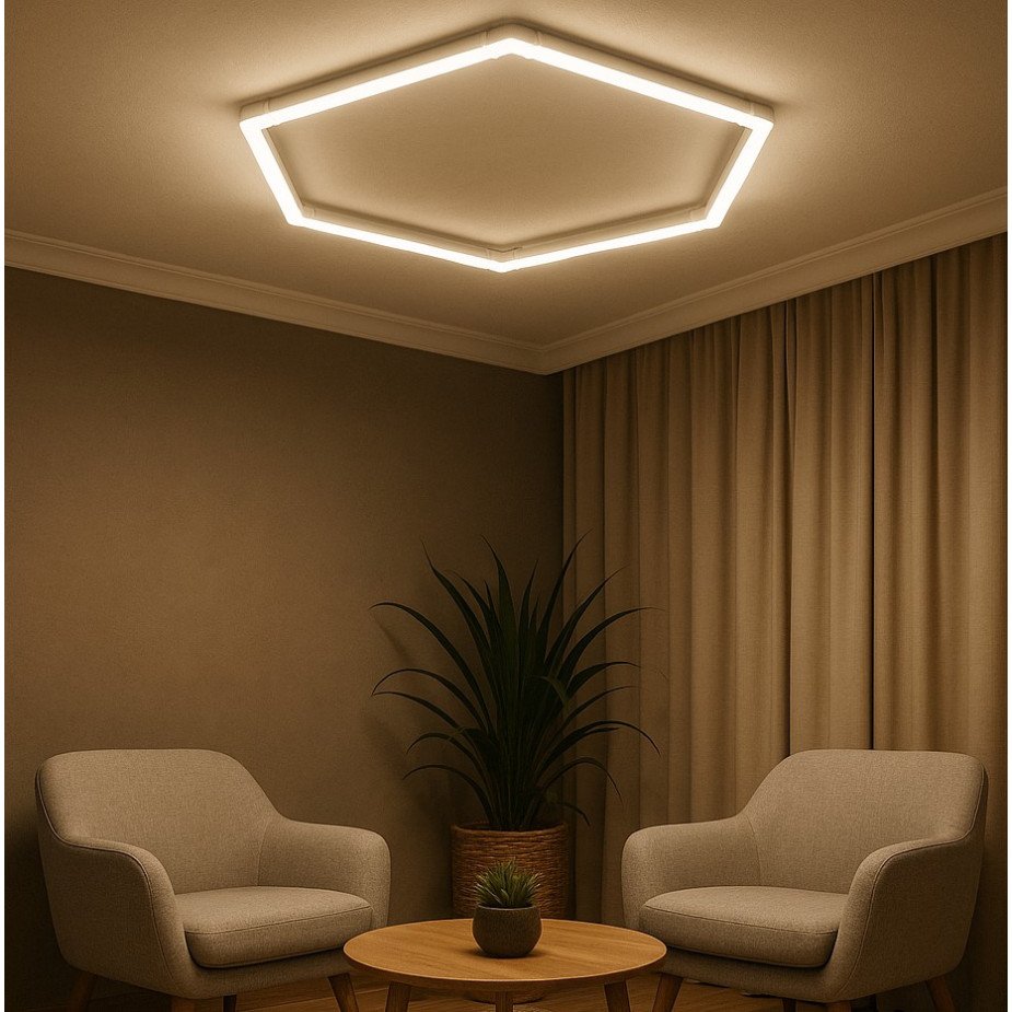LED korys (hexagon), 1HEX, 42W, šalta balta šviesa LED korys (hexagon), 1HEX, 42W, šalta balta šviesa