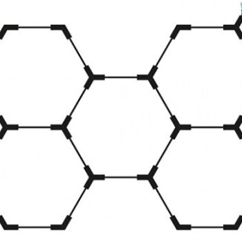 LED korys (hexagon), 5HEX, 192W, šalta balta šviesa