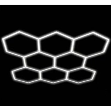 LED korys (hexagon), 8HEX, 280W, šalta balta šviesa