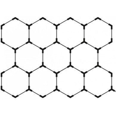 LED korys (hexagon), 11HEX, 385W, šalta balta šviesa