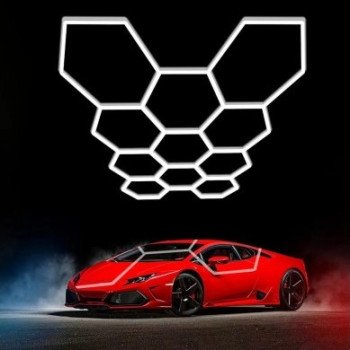 LED korys (hexagon), 11HEX, 385W, šalta balta šviesa