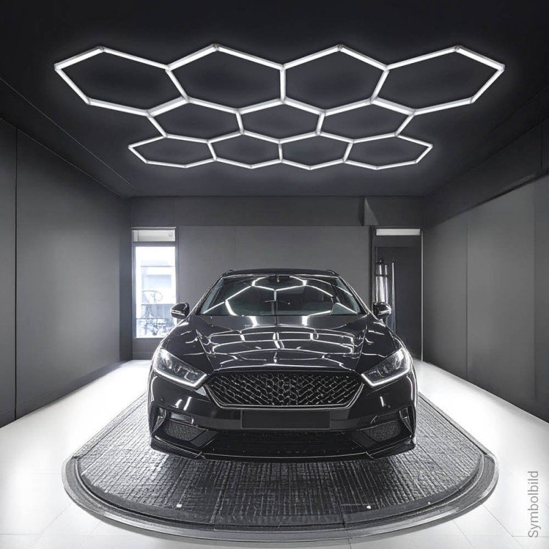 LED korys (hexagon), 11HEX, 385W, šalta balta šviesa