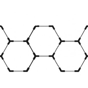 LED korys (hexagon), 5HEX, 203W, šalta balta šviesa