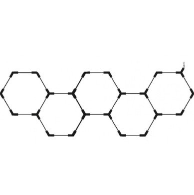 LED korys (hexagon), 5HEX, 203W, šalta balta šviesa