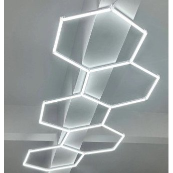 LED korys (hexagon), 5HEX, 203W, šalta balta šviesa