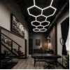 LED korys (hexagon), 8HEX, 259W, šalta balta šviesa