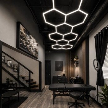 LED korys (hexagon), 8HEX, 259W, šalta balta šviesa