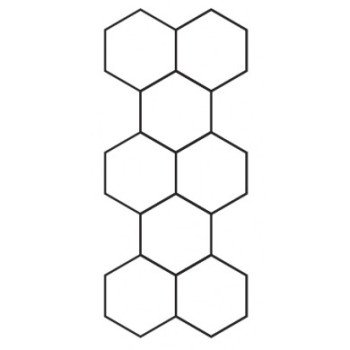 LED korys (hexagon), 8HEX, 259W, šalta balta šviesa