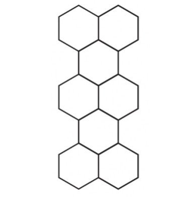 LED korys (hexagon), 8HEX, 259W, šalta balta šviesa